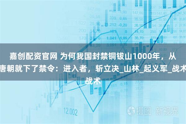 嘉创配资官网 为何我国封禁铜钹山1000年，从唐朝就下了禁令：进入者，斩立决_山林_起义军_战术