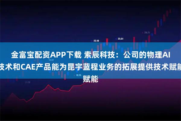 金富宝配资APP下载 索辰科技：公司的物理AI技术和CAE产品能为昆宇蓝程业务的拓展提供技术赋能