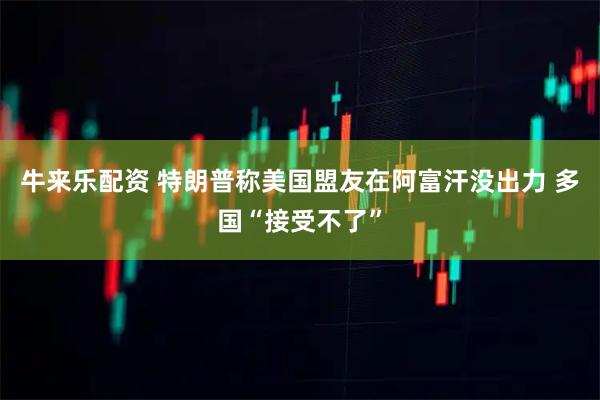 牛来乐配资 特朗普称美国盟友在阿富汗没出力 多国“接受不了”