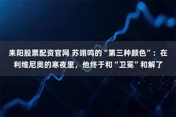 耒阳股票配资官网 苏翊鸣的“第三种颜色”：在利维尼奥的寒夜里，他终于和“卫冕”和解了