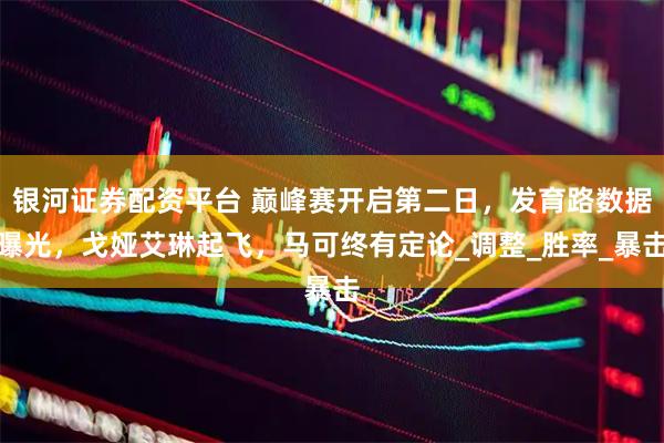 银河证券配资平台 巅峰赛开启第二日，发育路数据曝光，戈娅艾琳起飞，马可终有定论_调整_胜率_暴击